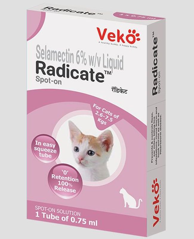 Veko Radicate Selamectin 6% Fleas and Ticks Spot On for Cats