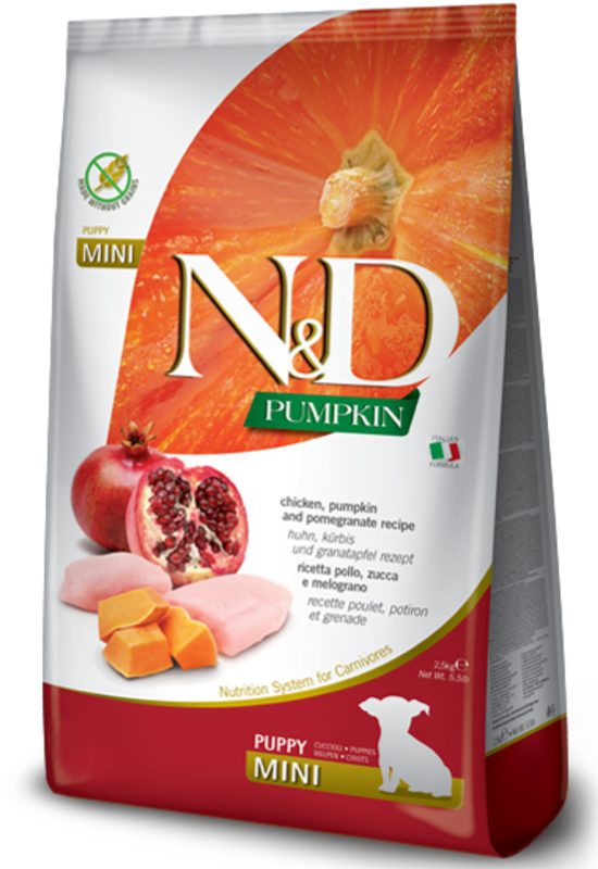 Farmina N&D Pumpkin Grain Free Chicken And Pomegranate Mini Puppy Dog Food