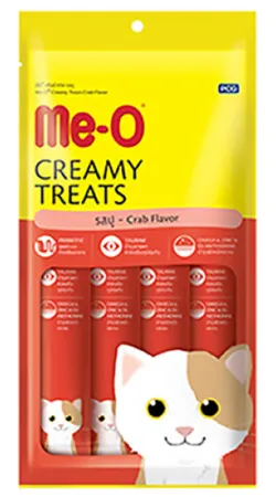 MeO Creamy Treats For Cat and Kitten Crab Flavor
