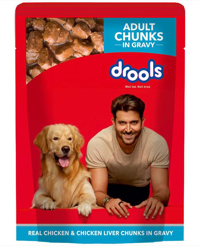 Drools Real Chicken & Chicken Liver Chunks in Gravy for Adult Dogs Wet Food