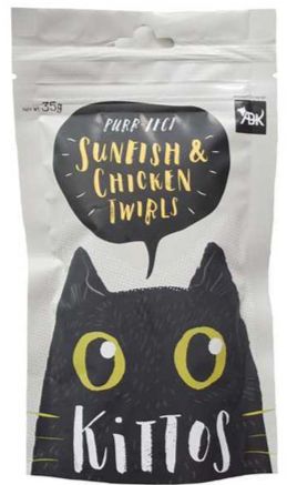 Kittos Sunfish & Chicken Twirls Cat Treats