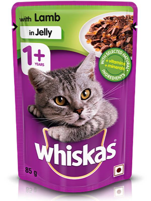 Whiskas Lamb in Jelly Cat Food Pouch 85g  - Ofypets