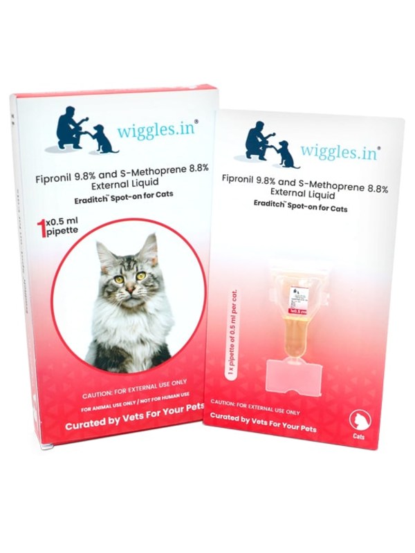 Wiggles Eraditch Fleas and Ticks Spot On for Cats