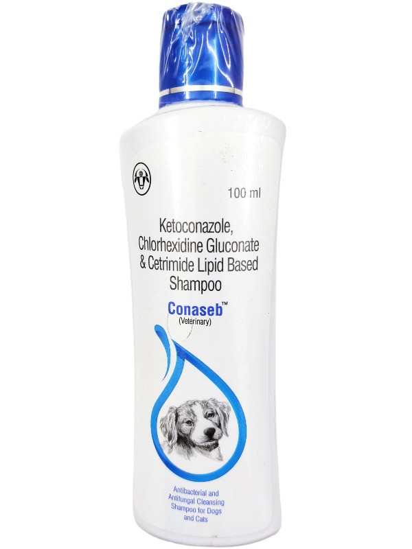 Intas Conaseb Ketoconazole Chlorhexidine and Cetrimide Medicated Shampoo for Dogs and Cats