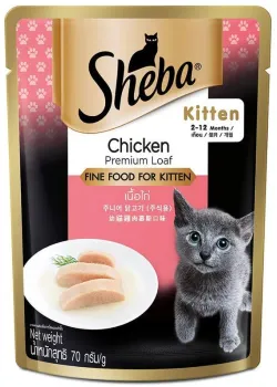 Sheba Kitten Chicken Premium Loaf Wet Food