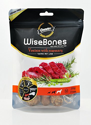 Gnawlers Wise Bones Venison with Rosemarry,200g