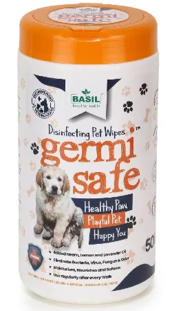 Basil Germisafe Disinfecting Wipes for Dogs and Cats