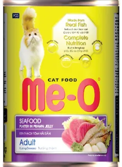 MeO Seafood Platter in Prawn Jelly Can Cat Wet Food