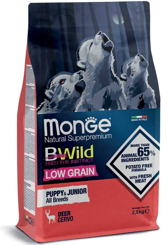 Monge B-Wild All Breeds Puppy And Junior Wild Deer Dog Food - Ofypets