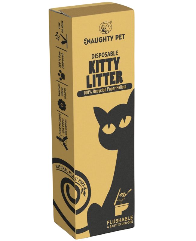 Naughtypet Kitty Litter Paper Pellets Flushable Cat Litter