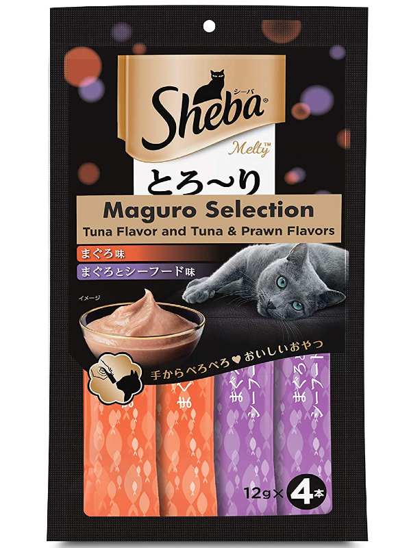 Sheba Melty Creamy Treats for Cats Maguro Selection - Tuna & Prawn Flavors