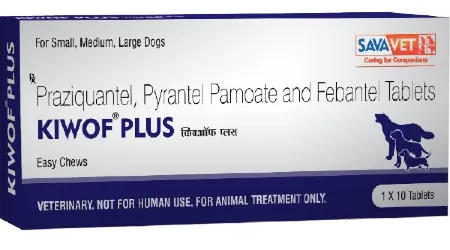 Savavet Kiwof Plus Dog Dewormer Chewable Tablets for Dogs